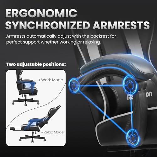 Gaming Chair for Adults Gamer Game Ergonomic PC Chair, 7-Point Support