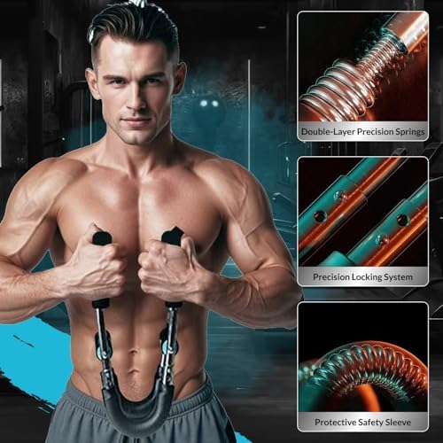 Uptown Twister arm Trainer- Adjustable Resistance (40-140 lbs) Chest Workout Equipment for Men and Women, Forearm Strengthener, Perfect for Home Gym and Calisthenics Equipment Lovers