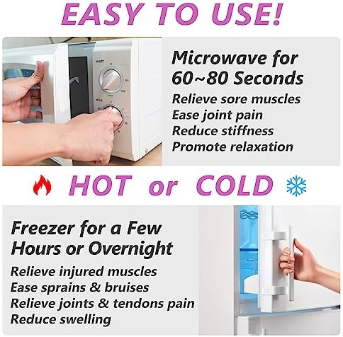 RelaxCoo Microwavable Heating Pad for Neck, Shoulders, and Back - Weighted Neck Warmer with Moist Heat, Purple, Lavender Scented