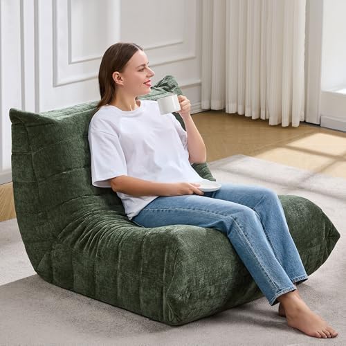 Hobestluk Adults Bean Bag Chair Faux Fur BeanBag Couch for Living Room