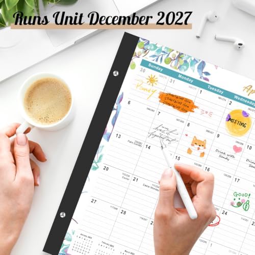 Large Desk Calendar 2026-2027,Jul 2026-Dec 2027,Gannyfer 18-Month Calendar