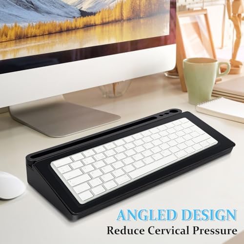 DOLLAR BOSS Glass Desk Whiteboard Small Dry Erase Board, All Black