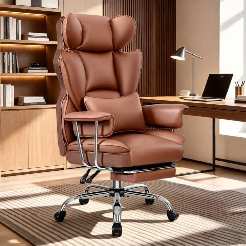 Big and Tall Office Chair, High Back Gaming Chair with Footrest