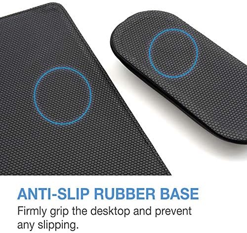 SenseAGE Detachable Ergonomic Mouse Pad with Wrist Rest Support, Adjustable Placement for Pain Relief, Non-Slip Base, for Computer & Laptop, Office Desk Accessories, 9.7 x 7.3 in (Light Grey)