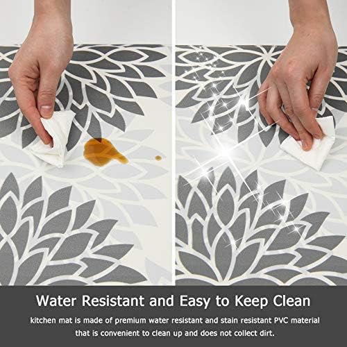 HEBE Anti Fatigue Kitchen Rugs Set of 2, Cushioned Kitchen Mats for Floor