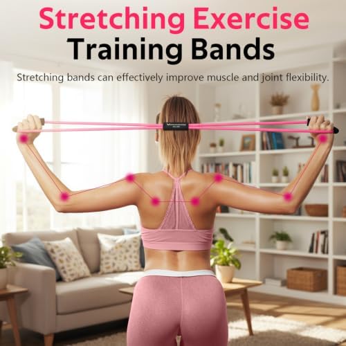 Resistance Bands with Handles, Figure 8 Fitness Bands, Exercise Bands Set
