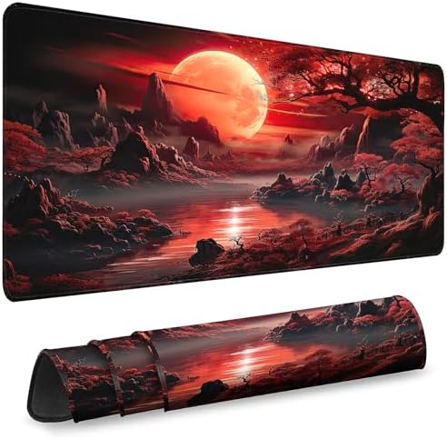 Mouse Pad Gaming - Desk Mat for Keyboard and Mouse - Large Mouse Pads for Desk, Gaming Mousepad with Non-Slip Base, Desks Pad (31.5" X 11.8") for Game, Office and Home