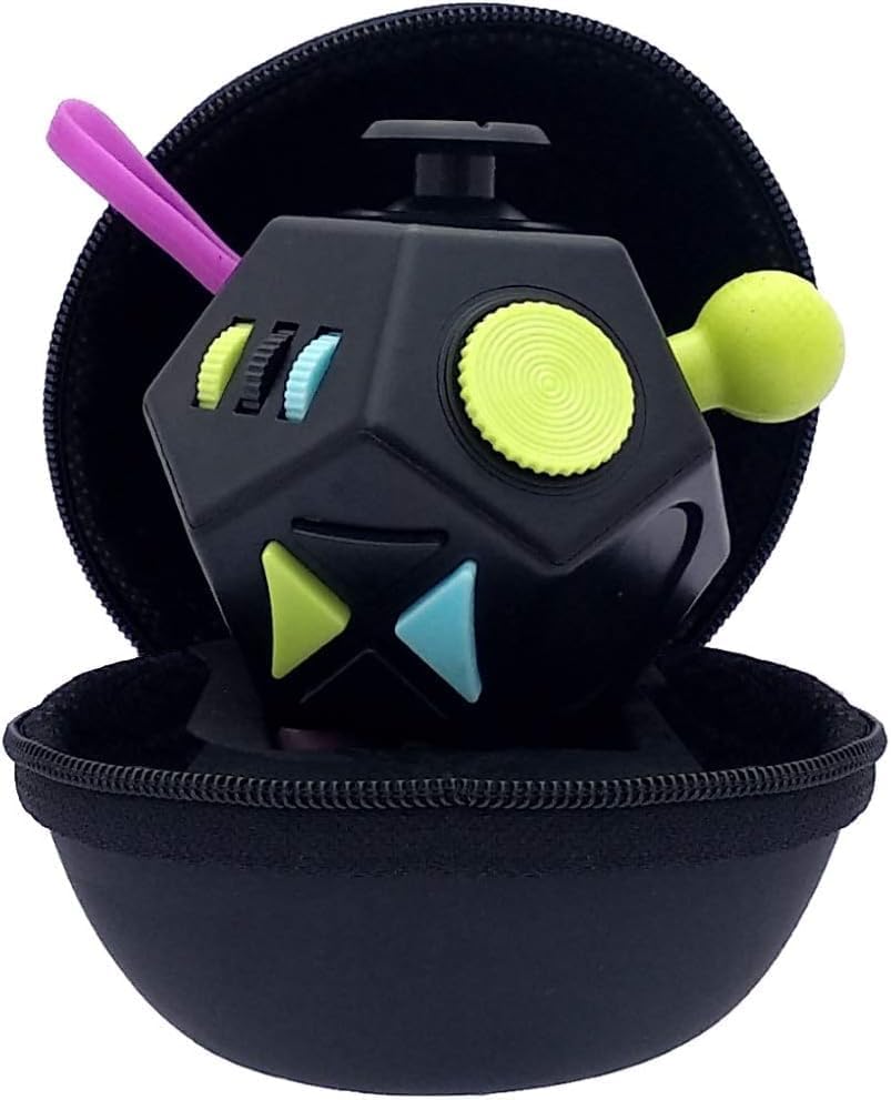PILPOC theFube Fidget Cube Handy Toys for Kids and Adults (Black & Mix)