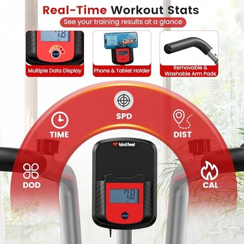 Foldable Exercise Bike, 8-Level Magnetic Stationary Bike for Home Gym