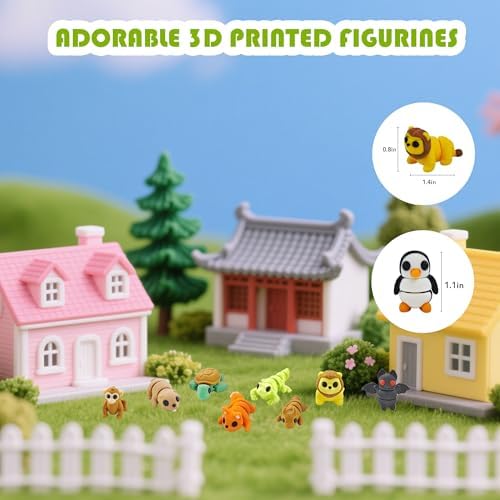 160pcs 3D Printed Animals Perfect Basket Stuffing with an Articulated Crystal Dragon Fidget Toy, Goodie Bag Stuffers for Kids Boys and Girls Valentines Days Gift