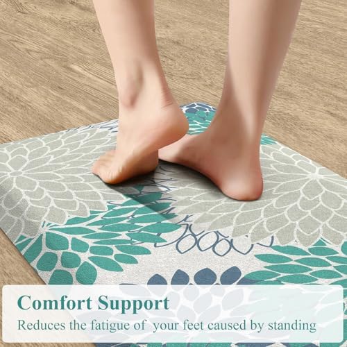KIMODE Anti Fatigue Kitchen Mats for Floor 2PCS, Cushioned Standing Mats