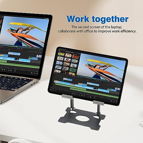 KABCON Tablet Stand,Tablet Holder for iPad,Adjustable Portable Multi Angle Desktop Stand Compatible with iPad Pro 9.7 10.5 12.9 Air Mini 1-4,Galaxy Tabs,Surface Pro Tablets,Kindle,E-Reader,Nexus