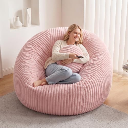 Homkdom Bean Bag Chairs for Adults, Giant Bean Bag Sofa with Back Support