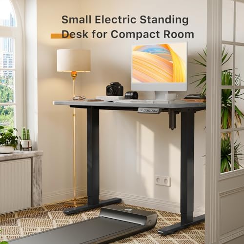 JOY worker Electric Small Standing Desk, 35" Whole Piece Height Adjustable