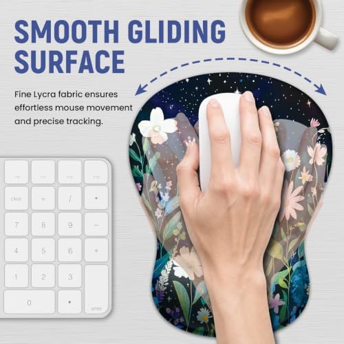 Ergonomic Mouse Pad with Wrist Rest, Gel Wrist Support, Celestial