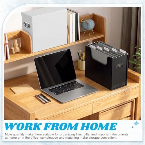Qeeenar 1 Pcs Hanging File Box with 5 Pcs Gray Hanging File Folders