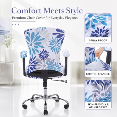 Tallew 4 Pcs Office Chair Cover Desk Seat Stretchable Set, Mandala