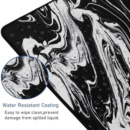 Large Gaming Mouse Pad with Stitched Edges, Non-Slip Natural Rubber Base