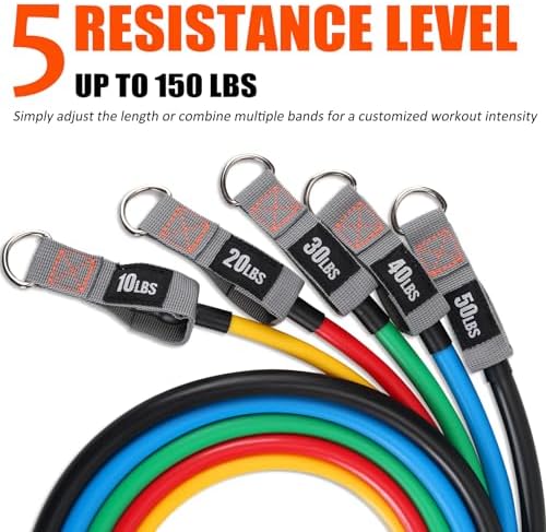 Resistance Bands with Handles and Door Anchor for Home Workouts