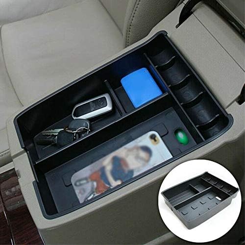 TIANDI Car Center Console Armrest Storage Box Organizer Tray Compatible with Toyota Highlander 2008-2013
