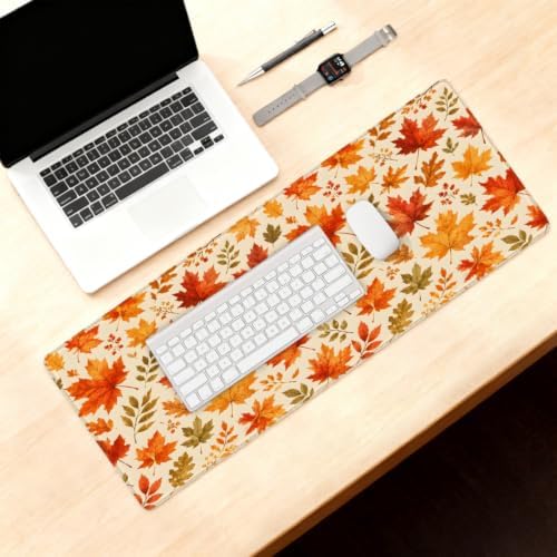 Leaf Fall Large Mouse Pad Non-Slip Rubber Long Gaming Desk Mat