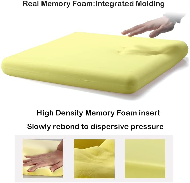 Sigmat Recliner Cushion for Elderly Memory Foam 22x22x3 in Navy