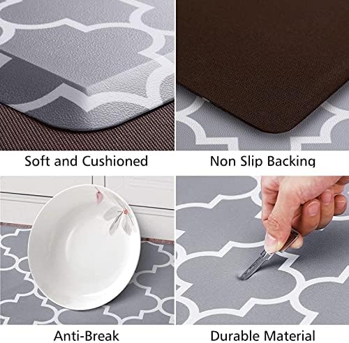 KMAT Kitchen Mat Set of 2,Cushioned Anti-Fatigue Kitchen Mats for Floor