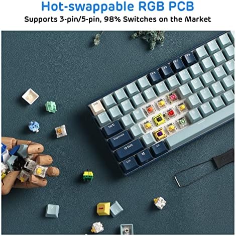 RK ROYAL KLUDGE RK96 RGB Wireless Mechanical Gaming Keyboard w/Wrist Rest