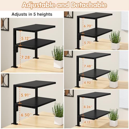IBUYKE Clamp on Desk Organizer Shelf,Desk Extender Shelves UTMZ007B
