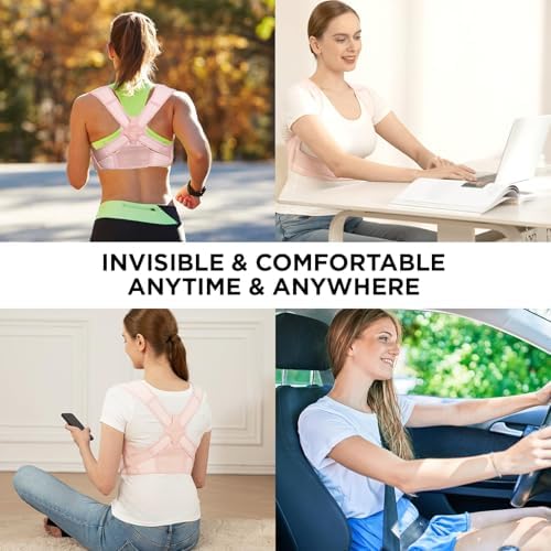 Vicorrect Posture Corrector for Women and Men: Adjustable Brace Straps for Upper Back Pain Relief and Shoulder Support
