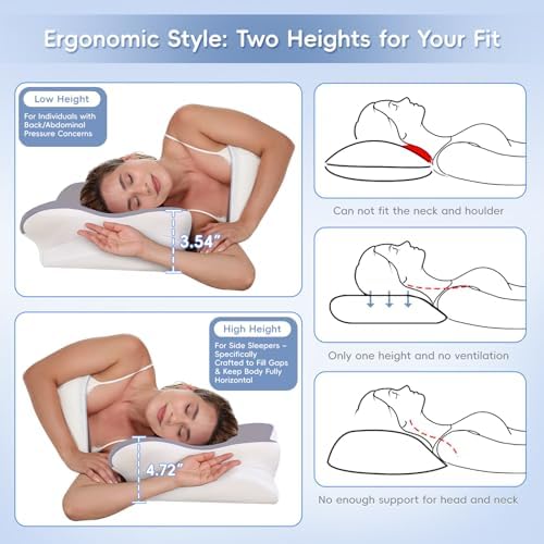 Cervical Neck Pillow, Ergonomic Memory Foam Pillow