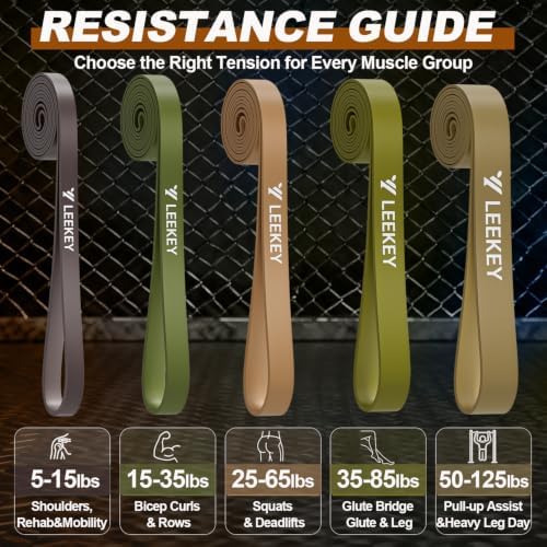 LEEKEY Resistance Bands Set for Pull Up Assistance & Exercise
