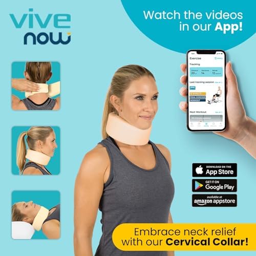 Vive Cervical Collar Neck Brace for Neck Pain and Support for Women & Men