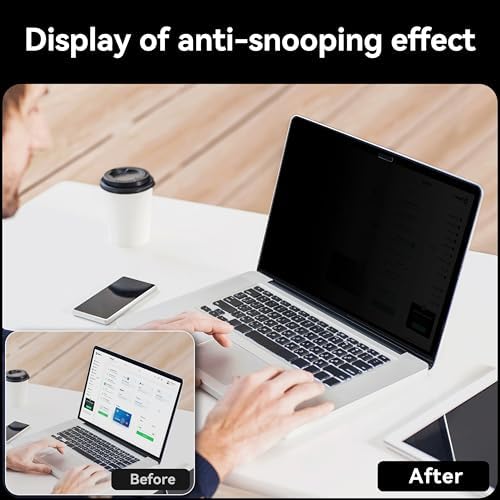 IPROKKO 360° Privacy Screen MacBook Pro 13 inch (2016, 2017, 2018, 2019, 2020, 2021, 2022, M1, M2) & MacBook Air 13" (2018-2021, M1), Matte Anti Glare Blue Light 13.3In Mac Scratch Resistant Laptop Screen Protector Filter