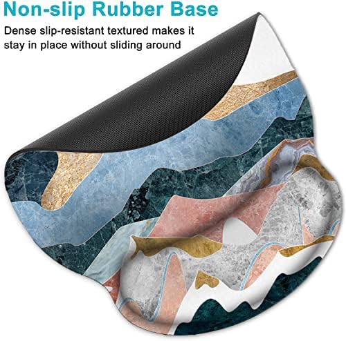 Keyboard Wrist Rest and Mouse Pad, Ergonomic Memory Foam Mouse Pad Wrist Support, Non-Slip & Pain Relief Mouse Pad and Keyboard Wrist Support, Comfortable Mousepad with Wrist Rest for Game, Office