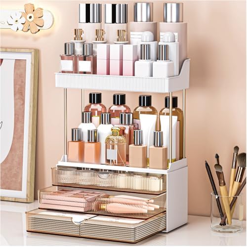 caktraie 2 Sets 5 Tier Acrylic Makeup & Bathroom Vanity Organizer