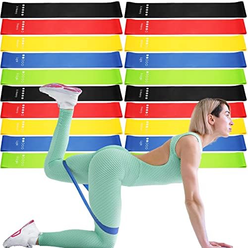 Deekin 20 Pcs Resistance Bands, 10-115 Lbs, 5 Levels