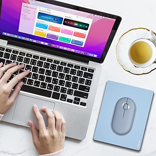 2 Pack Blue Mini Mouse Pad Small Size, Portable Mousepad for Home Office
