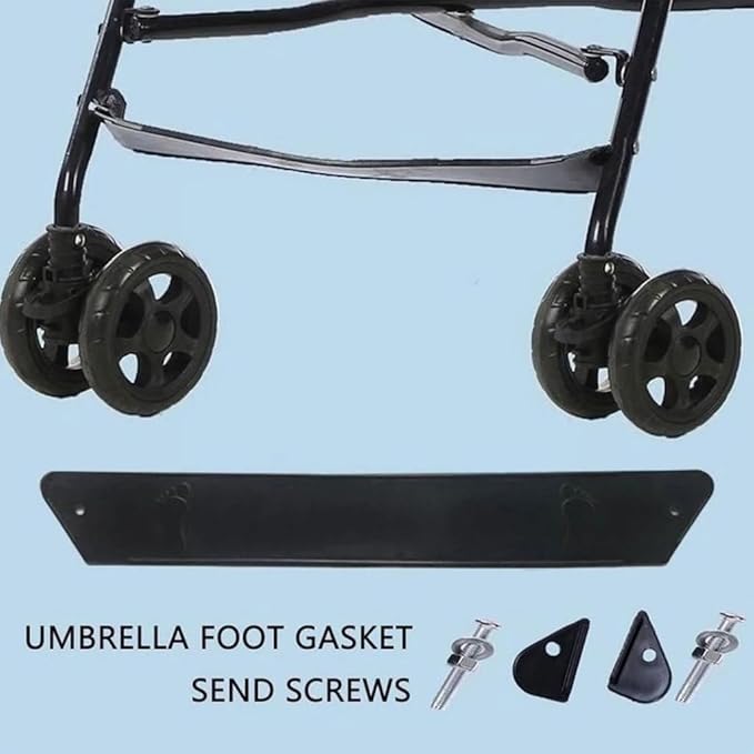 Black Stroller Footrest Replacement Adjustable Stroller Extension Footboard Strollers and for Babies Pushchair Seat Liners, Car Seat Foot Rest for Toddlers, Baby Replacement Parts (37cm)