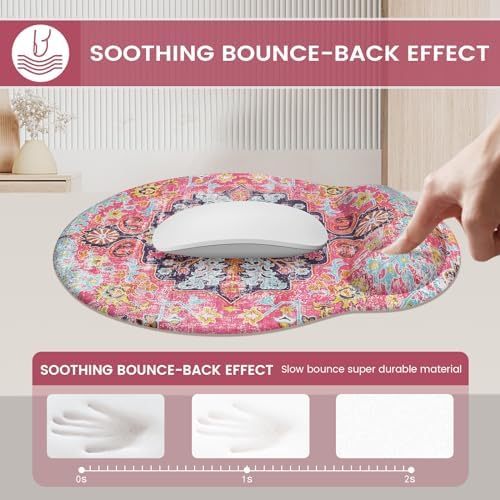 iLeadon Ergonomic Mouse Pad Set with Wrist Rest Non-Slip Desk Mat Set
