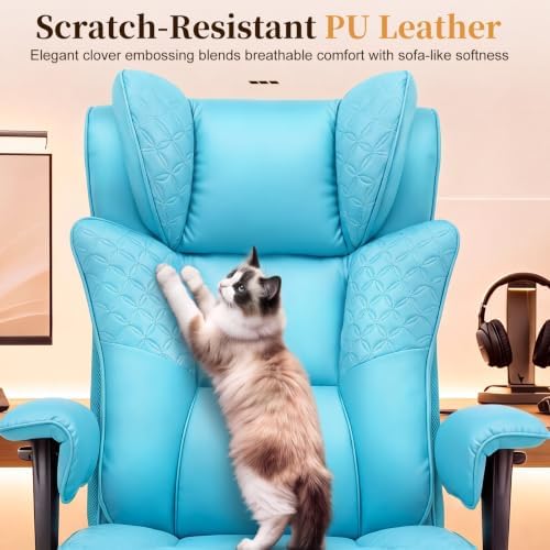 COMHOMA Big and Tall Gaming Chair with Footrest Ergonomic Office Chair