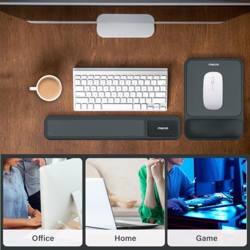 MOSISO Color Scheme Wrist Rest Support for Mouse Pad&Keyboard Set