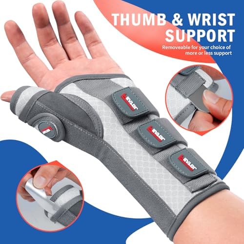 FEATOL Thumb Spica Splint Wrist Brace for De Quervain's & Carpal tunnel