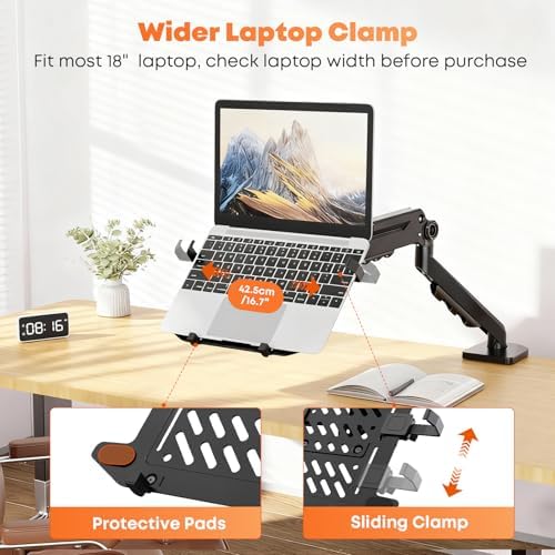 PUTORSEN Laptop Arm Desk Mount Fits Max 18" Notebook and 40" Screen
