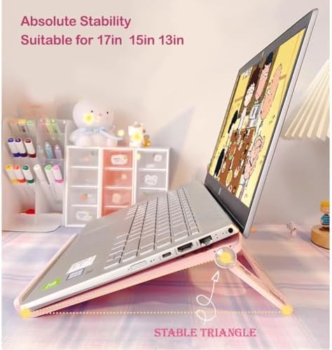 Laptop Stand for Desk Stable Foldable Adjustable Multi-Angle Desktop Holder