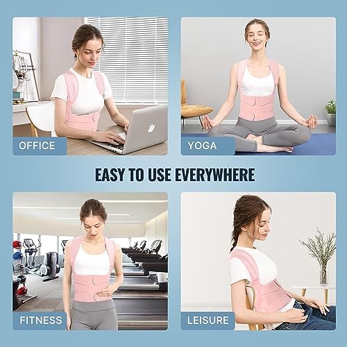 Adjustable Posture Corrector Belt Back Brace for Women and Men, Full Back Support, Shoulder Straightener for Hunchback, Scoliosis, Lumbar, Spine