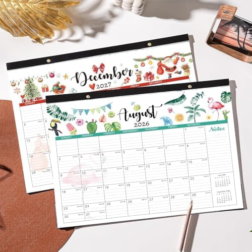 2027 Desk Calendar, Desk/Wall Calendar 2027, 17" x 12"
