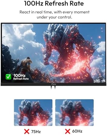 Pixio PX275 Wave 27 inch 100Hz Refresh Rate QHD 1440p Resolution IPS Panel 1ms MPRT Response Time Gaming Monitor with Adaptive Sync