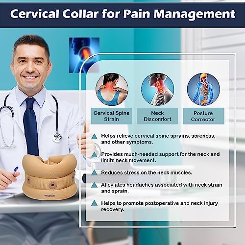Wonder Care Neck Brace for Sleeping Cervical Collar Adjustable Neck Support Brace Relief Cervical Spine Pressure Ideal for Travel, Office Workers & Neck Injury Recovery, X-Large
