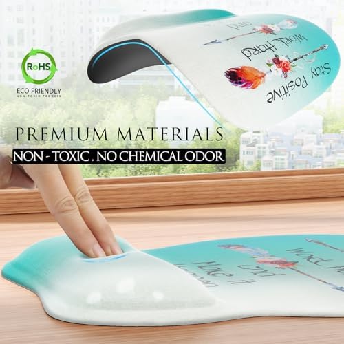 MROCO Ergonomic Mouse Pad with Gel Wrist Rest, 9.4 x 8.1 in, Feather Arrow